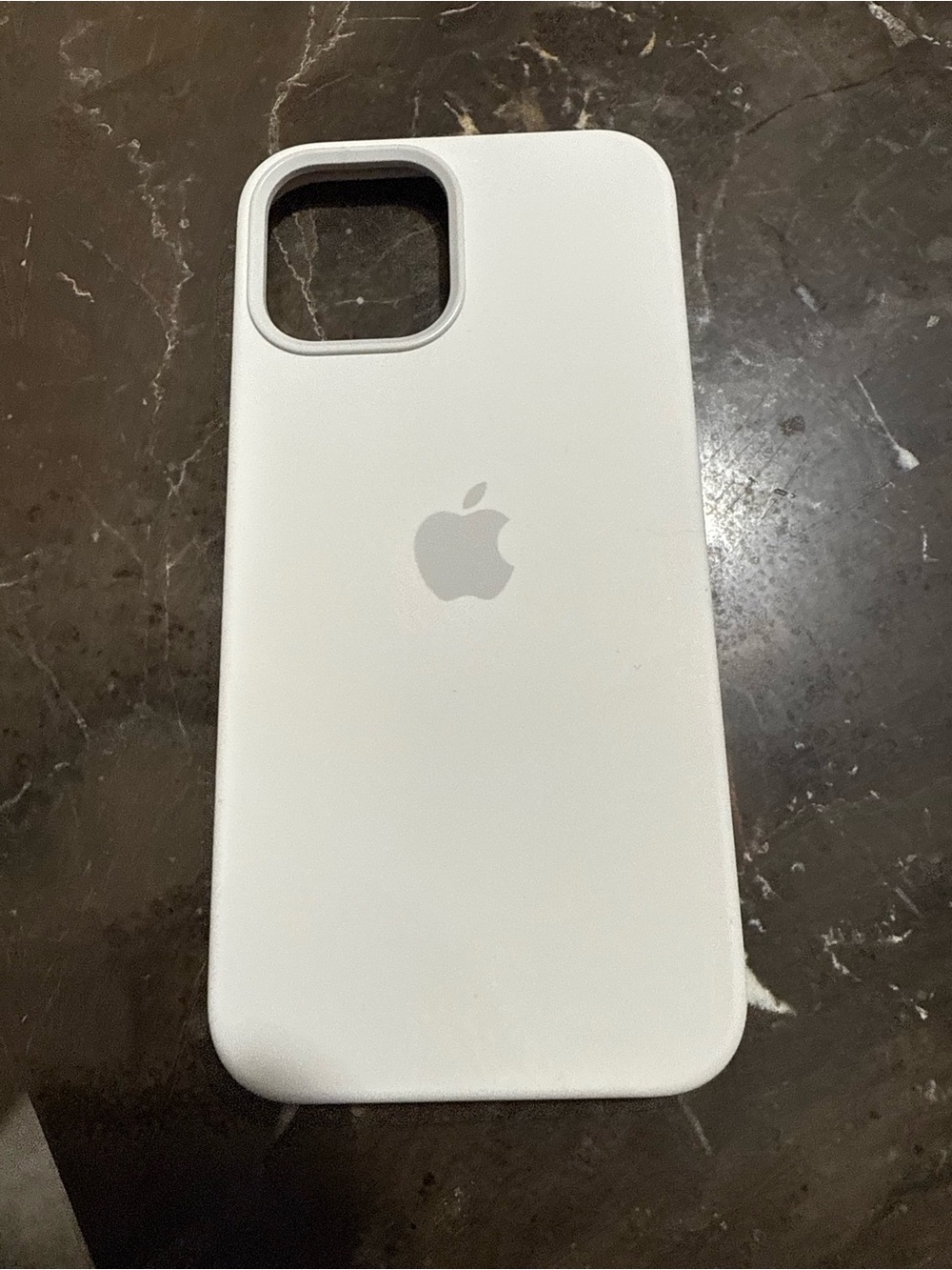 Apple White Silicone iPhone Case with Apple Logo